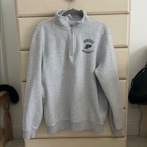 Purdue University Gray Quarter-Zip Sweater